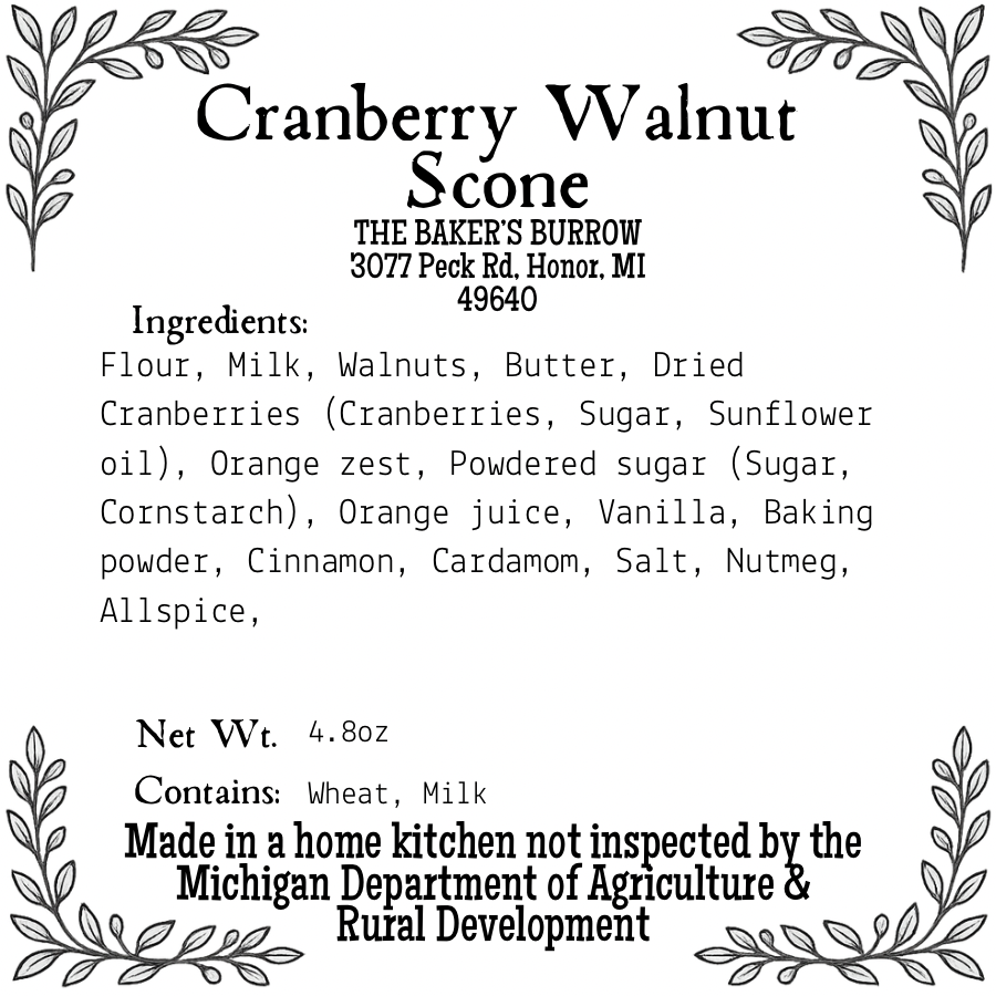 Cranberry Walnut Scone