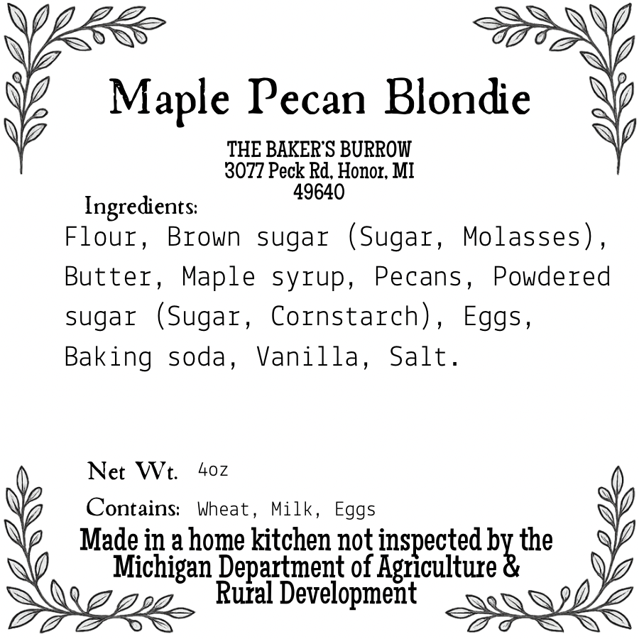 Maple Pecan Blondies