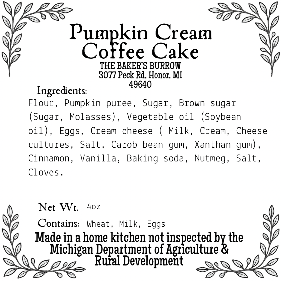 Pumpkin Cream Coffee Cake