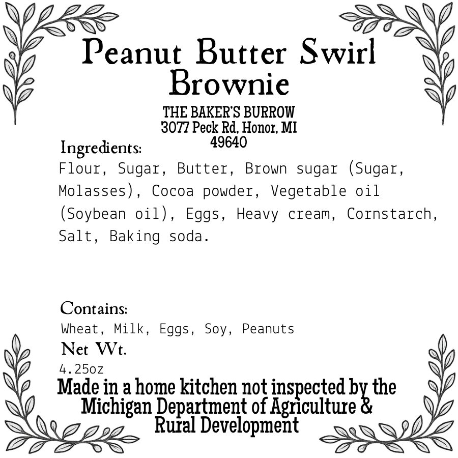 Peanut Butter Swirl Brownie