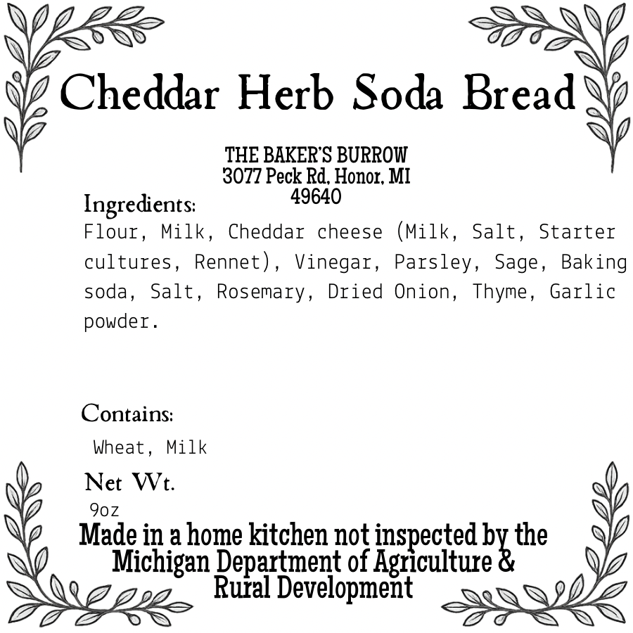 Cheddar Herb Soda Bread
