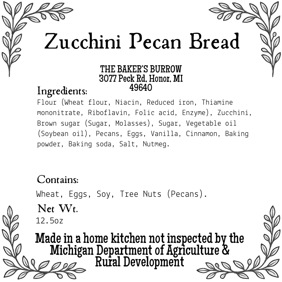 Zucchini Pecan Bread